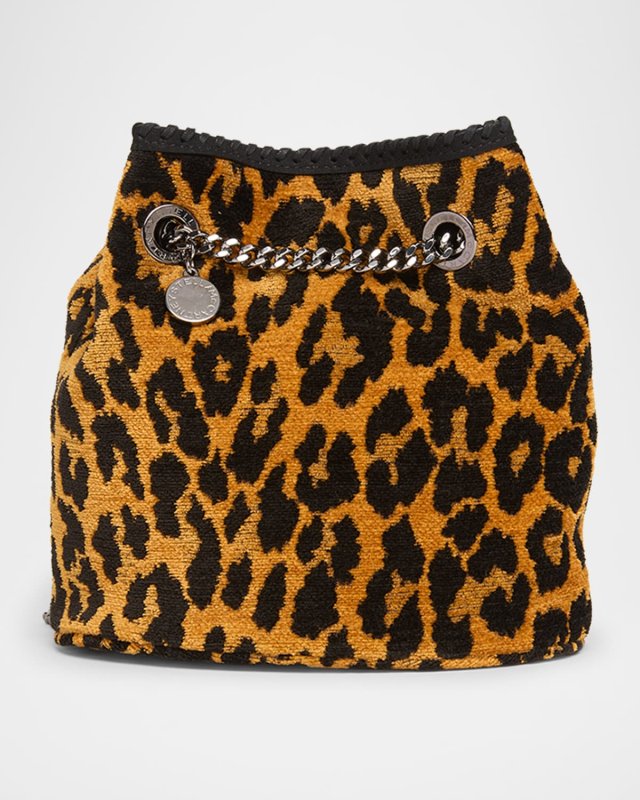 Leopard Jacquard Bucket Bag